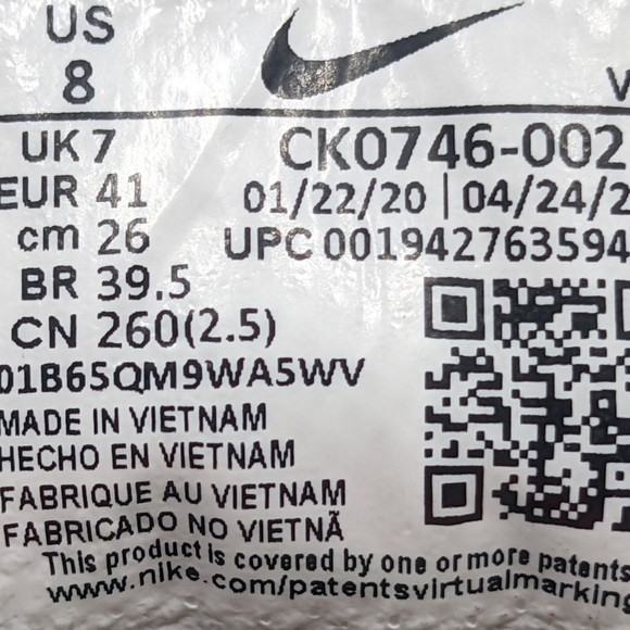 Nike React Alpha Huarache Elite 3 Grey Metal Cleats CK0746-002 Men’s Size 8 - Picture 13 of 13